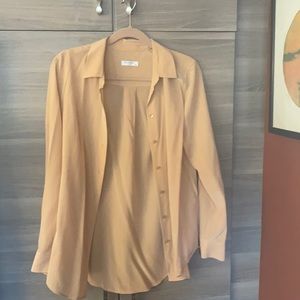 Silk Terracotta Blush Blouse